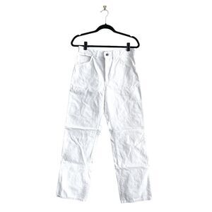 Dickies Men's Unisex High Rise Straight Leg Cargo Carpenter Pants White Size 32